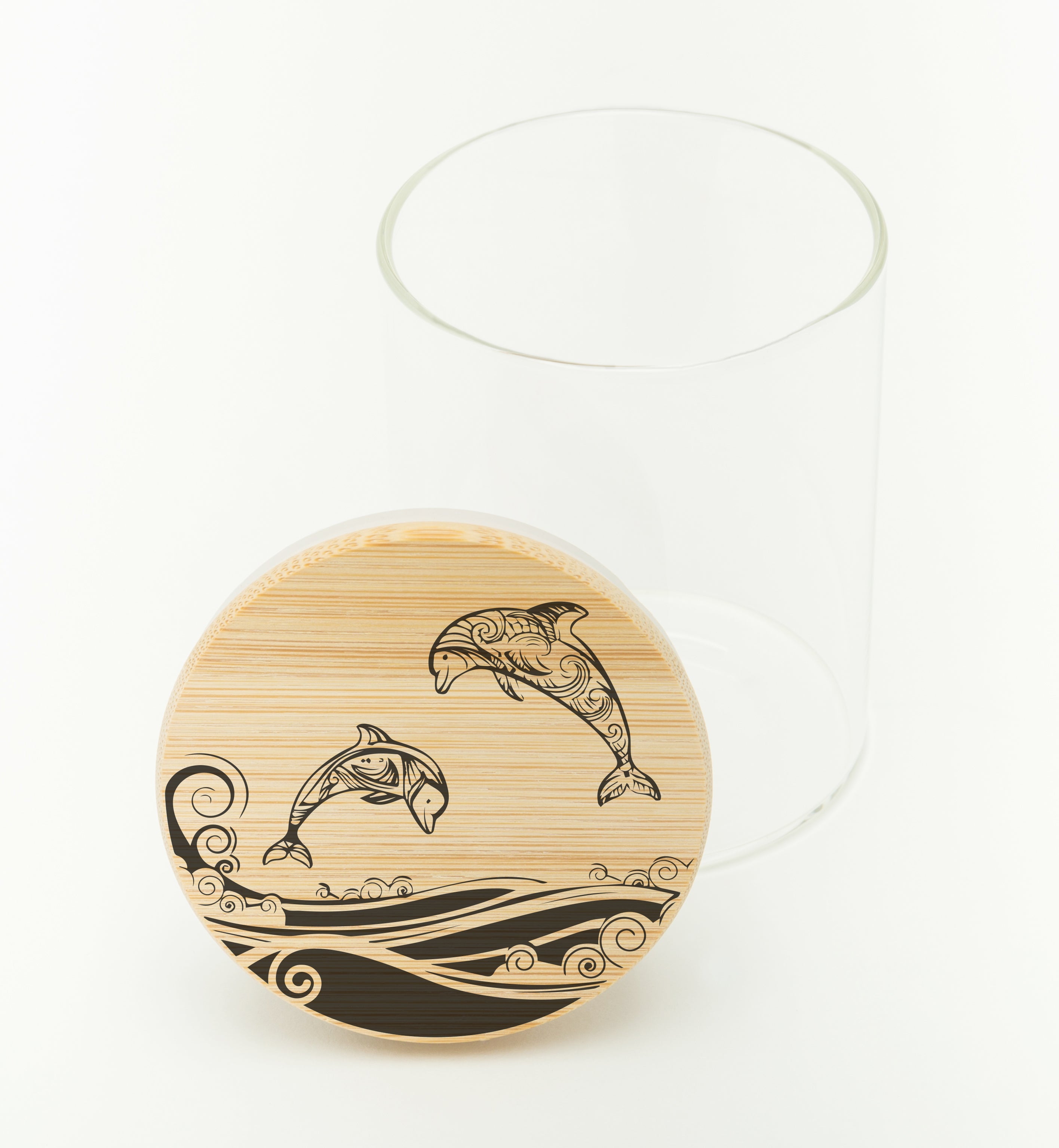 Dolphins Jumping Design Stash Jar