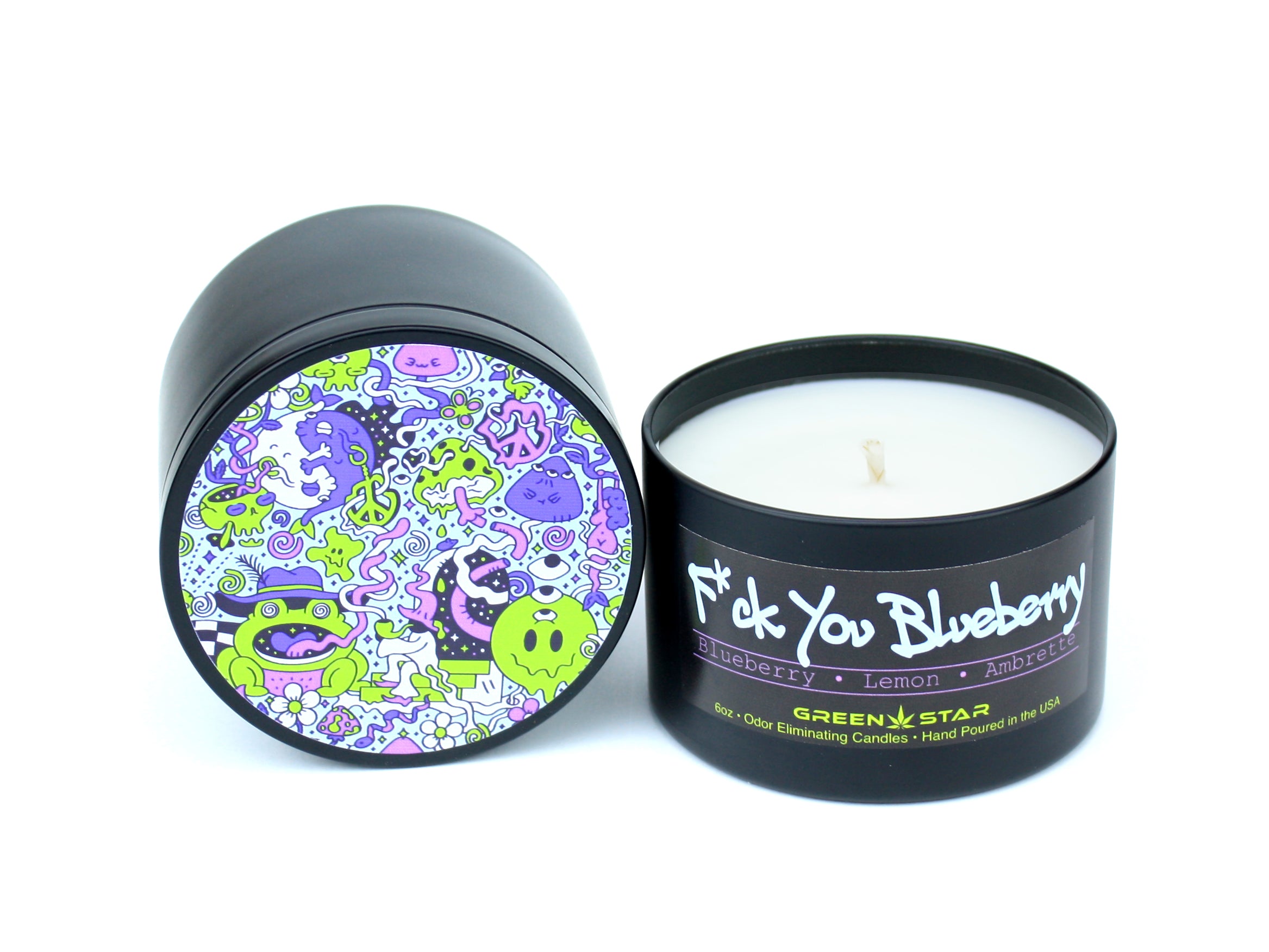 F You BlueBerry - 6oz Odor Eliminating Soy Candle - Made in the USA