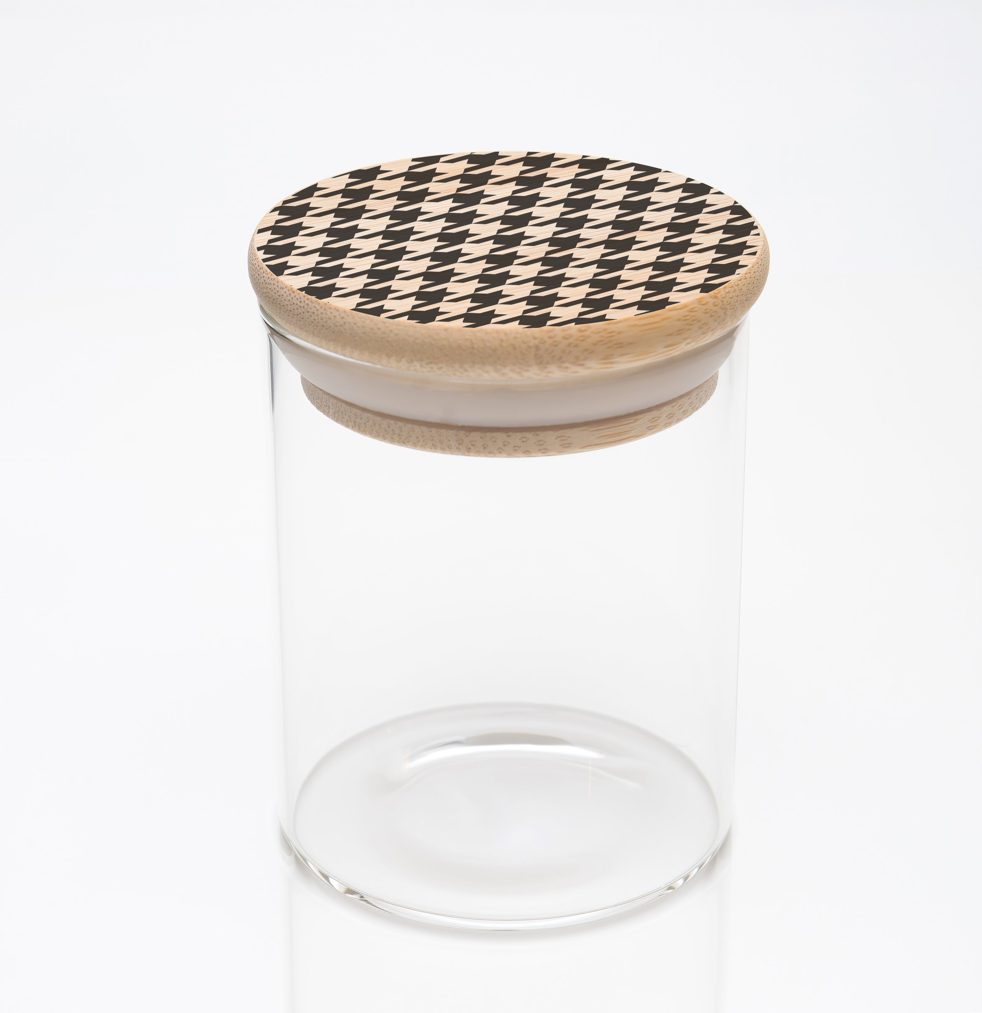 Houndstooth Design Stash Jar