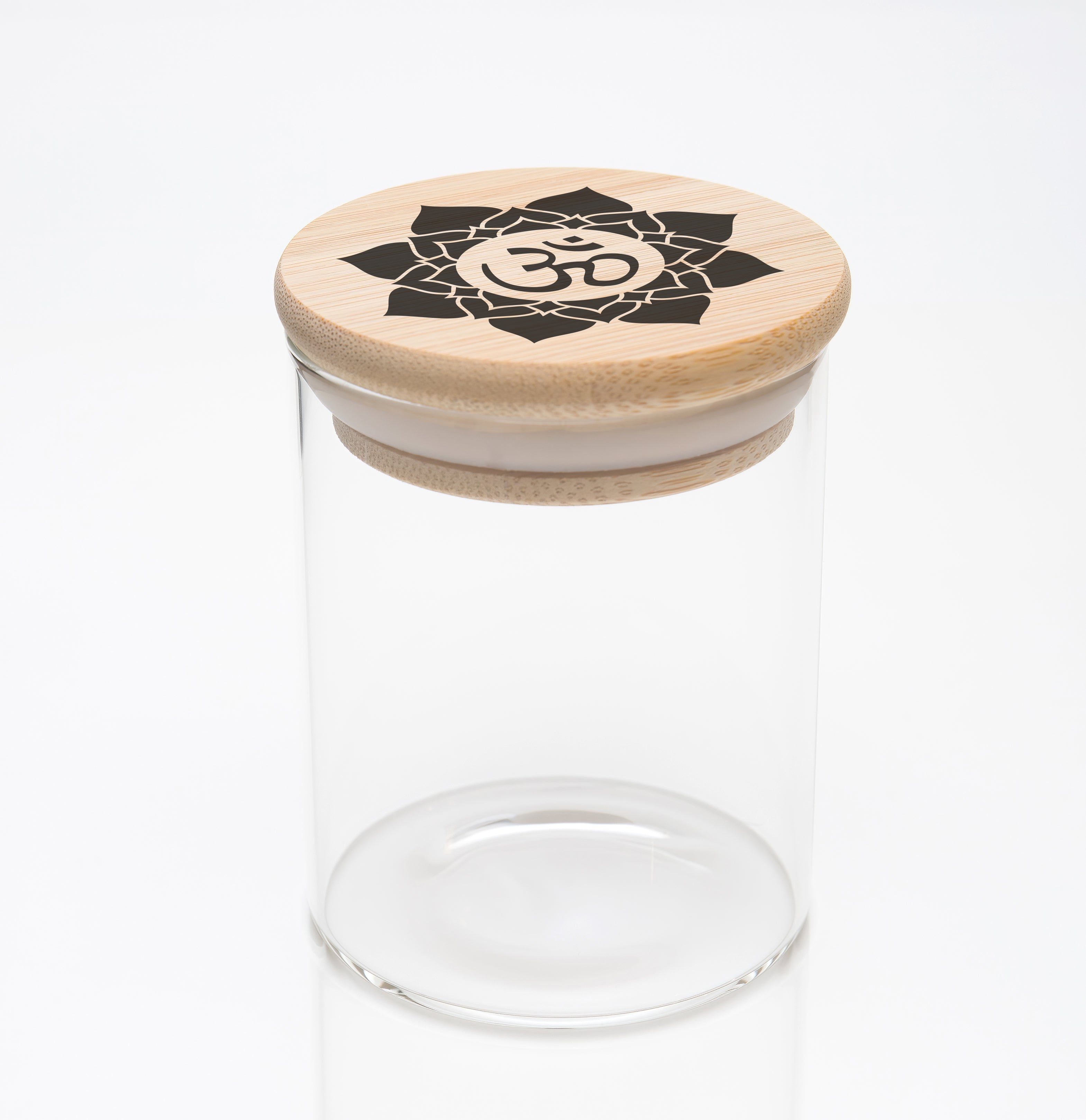 OM Open Mandala Design Stash Jar