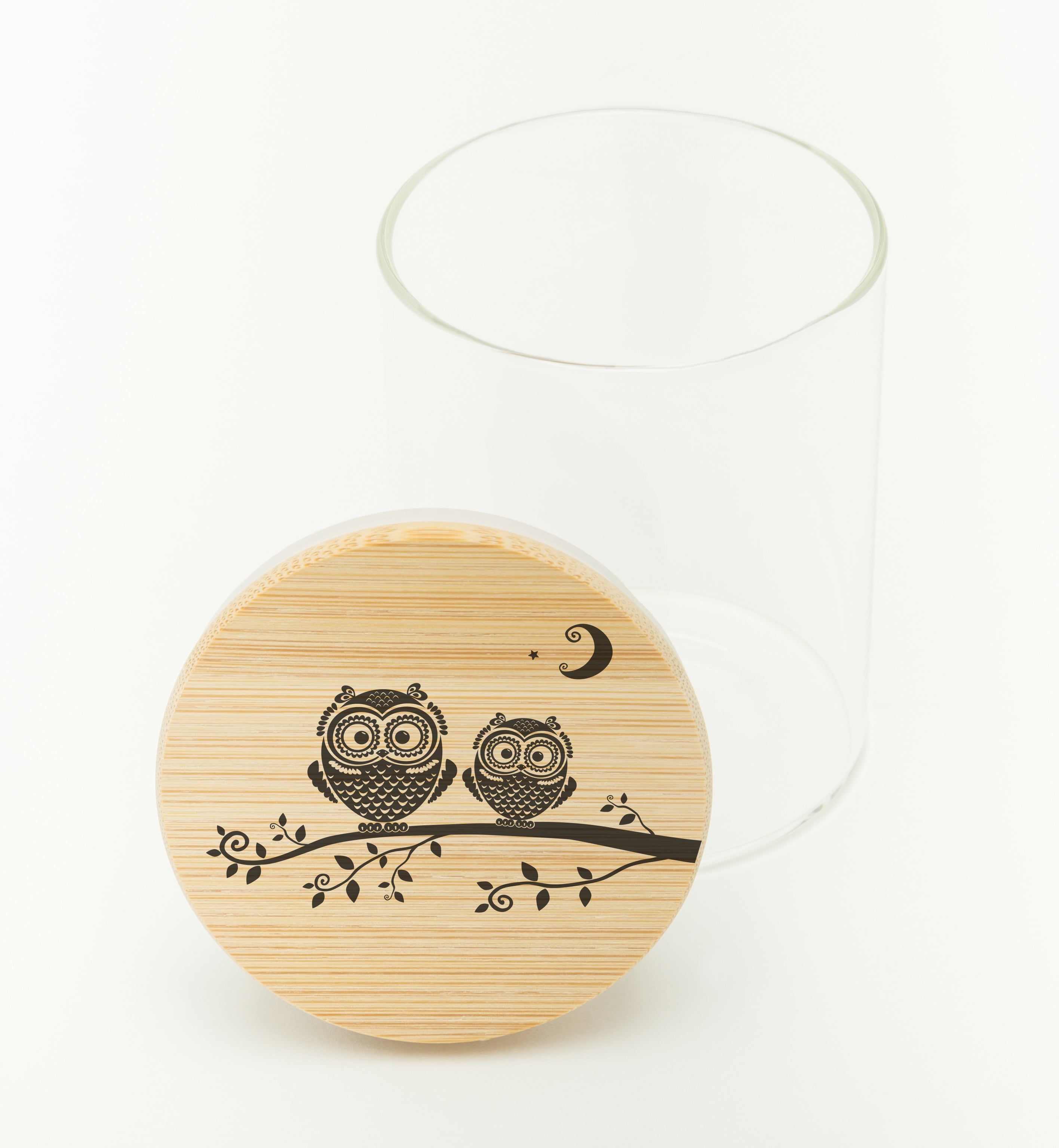 Double Owl Design Stash Jar