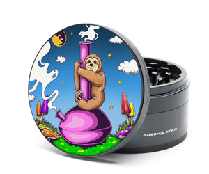 Open image in slideshow, Sloth on Bong - 4&quot; (100mm) JUMBO Grinder
