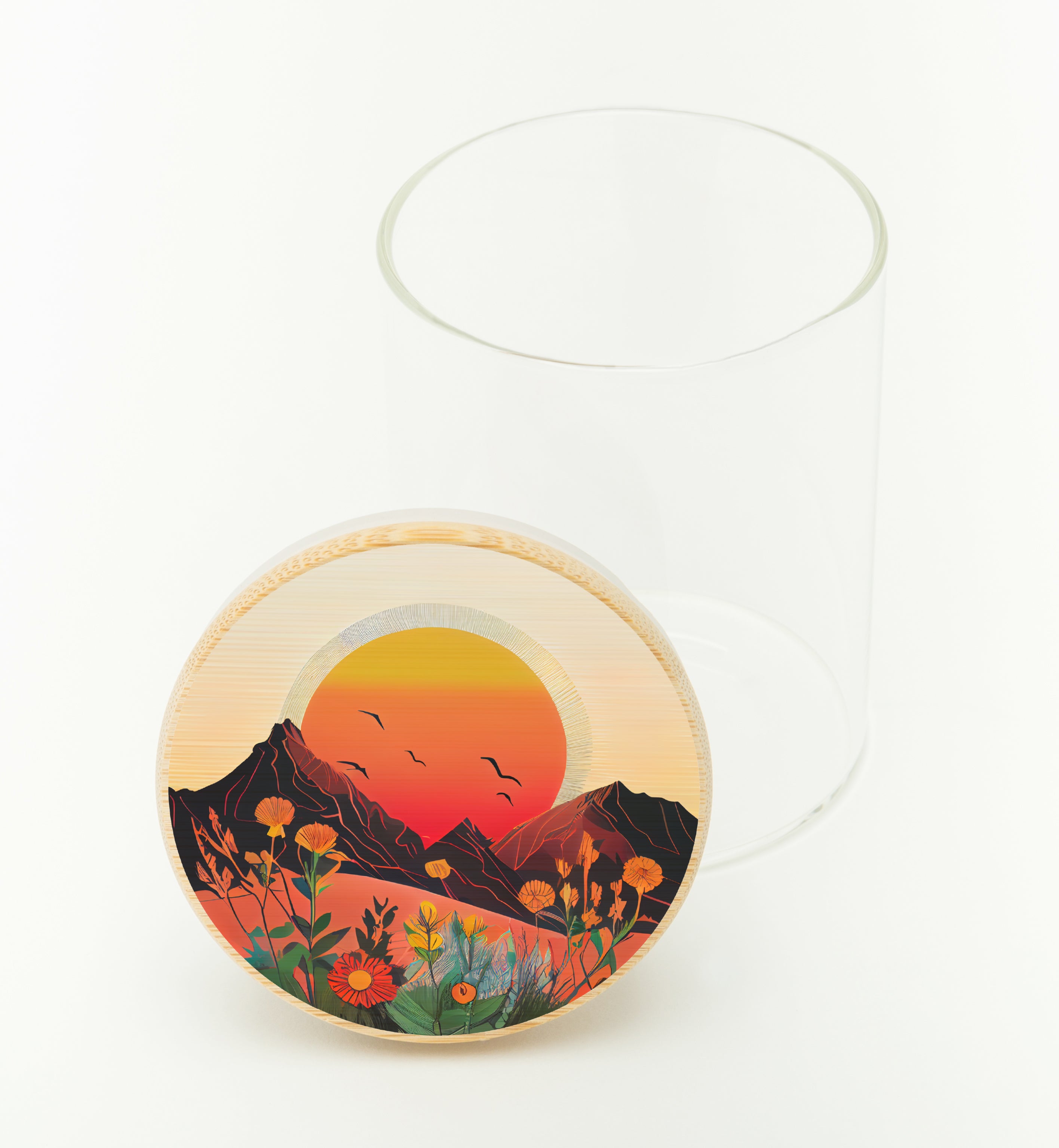 Sunset Spring Design Stash Jar