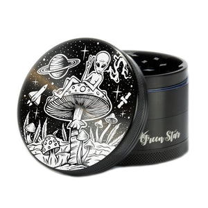 Open image in slideshow, Alien on Mushrooms on 2.5&quot; 4-piece Grinder
