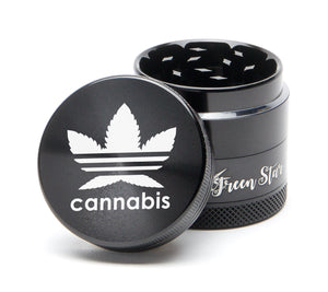 Open image in slideshow, 1.5&quot; (40mm) 4-Piece Grinder with Cannabis Design
