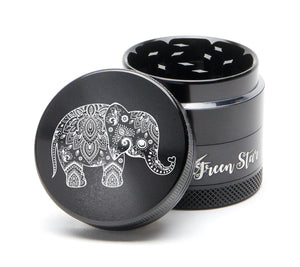 Open image in slideshow, 1.5&quot; (40mm) 4-Piece Grinder with Elephant Design
