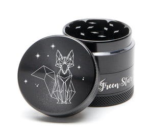 Open image in slideshow, 1.5&quot; (40mm) 4-Piece Grinder with Fancy Fox Design
