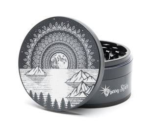 Open image in slideshow, Mountain Mandala Design - 4&quot; (100mm) JUMBO Grinder
