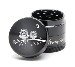 Open image in slideshow, 1.5&quot; (40mm) 4-Piece Grinder with Double Owl Design
