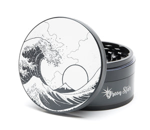 Open image in slideshow, Tsunami Wave Design - 4&quot; (100mm) JUMBO Grinder
