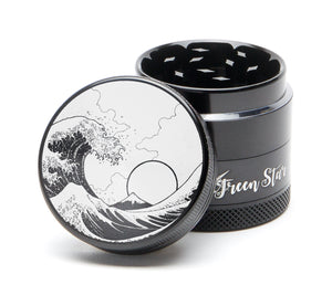 Open image in slideshow, 1.5&quot; (40mm) 4-Piece Grinder with Tsunami Wave Design
