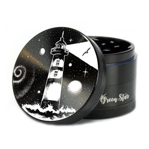 Open image in slideshow, Lighthouse Design on 2.5&quot; 4-Piece Herb Grinder
