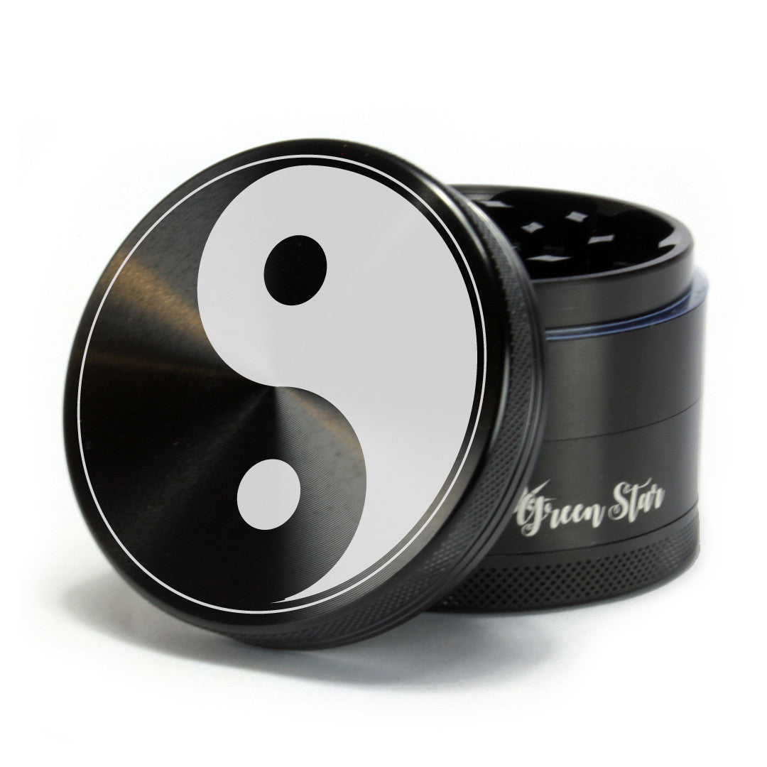 Yin Yang on 2.5" 4-Piece Herb Grinder
